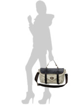 Grey Beige PU Unique 36*15*23cm Women's Tote Handbag