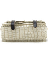 Grey Beige PU Unique 36*15*23cm Women's Tote Handbag