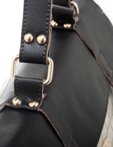 Grey Beige PU Unique 36*15*23cm Women's Tote Handbag