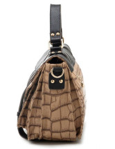 Khaki PU Cool 36*15*23cm Cow Leather Women's Tote Handbag