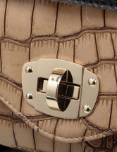 Khaki PU Cool 36*15*23cm Cow Leather Women's Tote Handbag