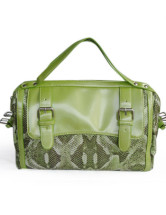 Sacoche Féminine Unique 35*15*25cm PU Fuir Verte 