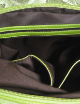 Sacoche Féminine Unique 35*15*25cm PU Fuir Verte 