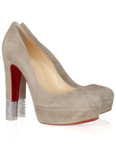 Escarpins trapus pour femmes en daim de peau de mouton gris