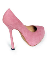 Amazing Pink Glace Kid Leather 5 1/2'' High Heel Shoes For Women