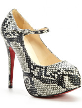 Escarpins moderne à talons hauts de  5 1/2'' et plate-forme en PU 