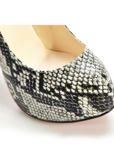 Escarpins moderne à talons hauts de  5 1/2'' et plate-forme en PU 