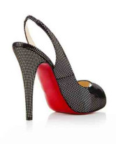Escarpins-Sandales en noir à talons hauts en PU