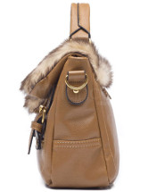 Beautiful Faux-Fur PU Buckles Womens Bag
