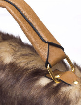 Beautiful Faux-Fur PU Buckles Womens Bag