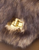 Beautiful Faux-Fur PU Buckles Womens Bag