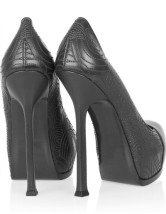 Modern Black Sheepskin 5 1/2''High Heel Shoes For Women