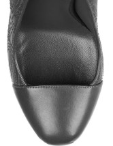 Modern Black Sheepskin 5 1/2''High Heel Shoes For Women