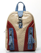 Colorful Tassel 30*12*36cm PU Womens Backpack