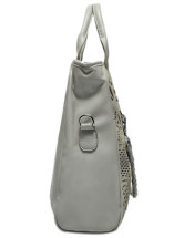 Fourre-tout Féminin PU Décoration Gris Chaine 38*11*32cm  