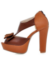 Talon Chunky sabots populaire Snakeskin PU cuir Bow décoration femmes