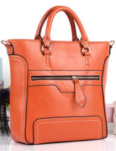 Cool sac fourre-tout de décoration de Zip PU cuir femmes