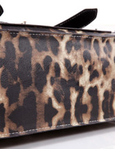 Moderne Leopard PU cuir boucles sac fourre-tout de la femme