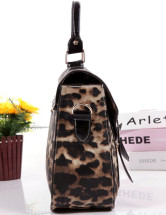 Moderne Leopard PU cuir boucles sac fourre-tout de la femme