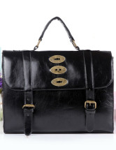 Sweet PU cuir boucles Satchel Bag de femmes décoration