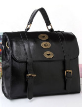 Sweet PU cuir boucles Satchel Bag de femmes décoration