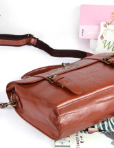 Sweet PU cuir boucles Satchel Bag de femmes décoration