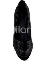 Fashion Black 5 1/2'' High Heel 2 2/5'' Platform Suede Womens Heels