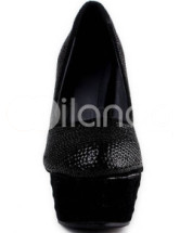 Fashion Black 5 1/2'' High Heel 2 2/5'' Platform Suede Womens Heels