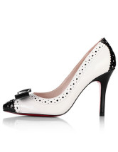 Talon aiguille Bow en cuir verni mouton Womens Shoes