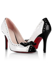 Talon aiguille Bow en cuir verni mouton Womens Shoes