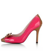 Talon aiguille Bow en cuir verni mouton Womens Shoes