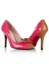 Talon aiguille Bow en cuir verni mouton Womens Shoes