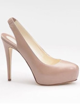 4 3/4'' Haut talon léger Rose mouton chaussures pour femmes Slingback