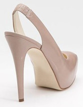 4 3/4'' Haut talon léger Rose mouton chaussures pour femmes Slingback