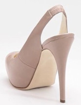 4 3/4'' Haut talon léger Rose mouton chaussures pour femmes Slingback