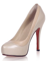 Hauts talons rouge pour femmes en peau de mouton