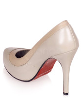 Hauts talons rouge pour femmes en peau de mouton
