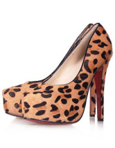 5 1/2'' Leopard Platform Women's Red Buttom High Heels