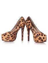 5 1/2'' Leopard Platform Women's Red Buttom High Heels