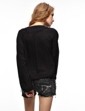 Blouse Chemise Féminine 100% Coton Noire Moderne 