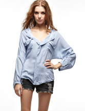 Modern Women Blue 100% coton Blouse
