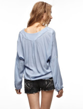 Modern Women Blue 100% coton Blouse