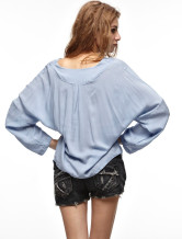 Modern Women Blue 100% coton Blouse