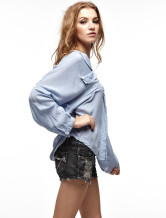 Modern Women Blue 100% coton Blouse