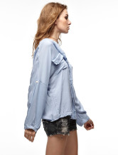 Modern Women Blue 100% coton Blouse