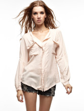 Modern femmes roses 100% coton Blouse