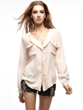 Modern femmes roses 100% coton Blouse