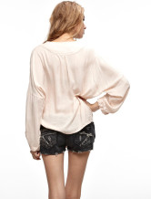 Modern femmes roses 100% coton Blouse