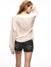 Modern femmes roses 100% coton Blouse