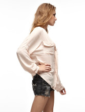 Modern femmes roses 100% coton Blouse